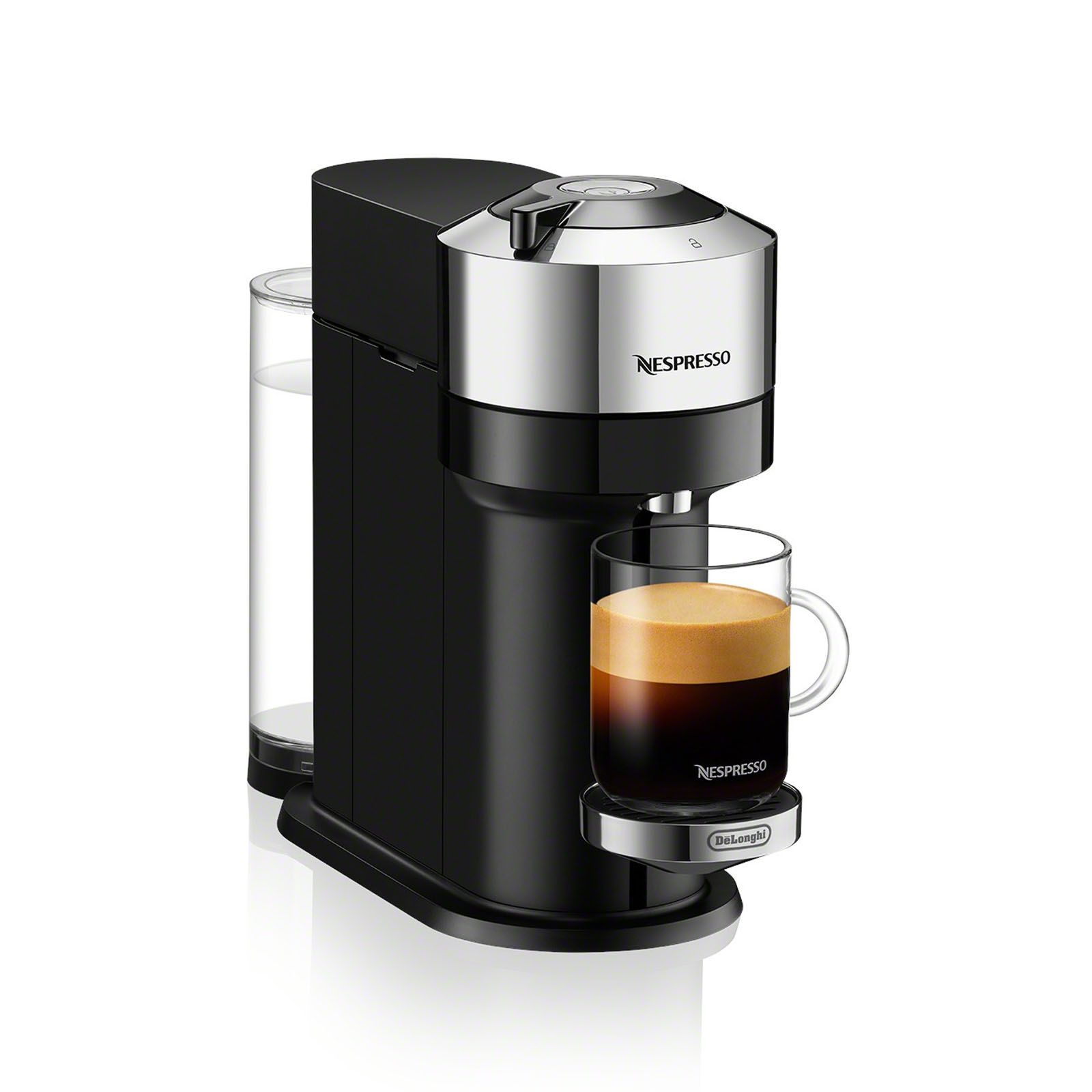 Nespresso by De'Longhi Vertuo Next Chrome Espresso Machine Bundle