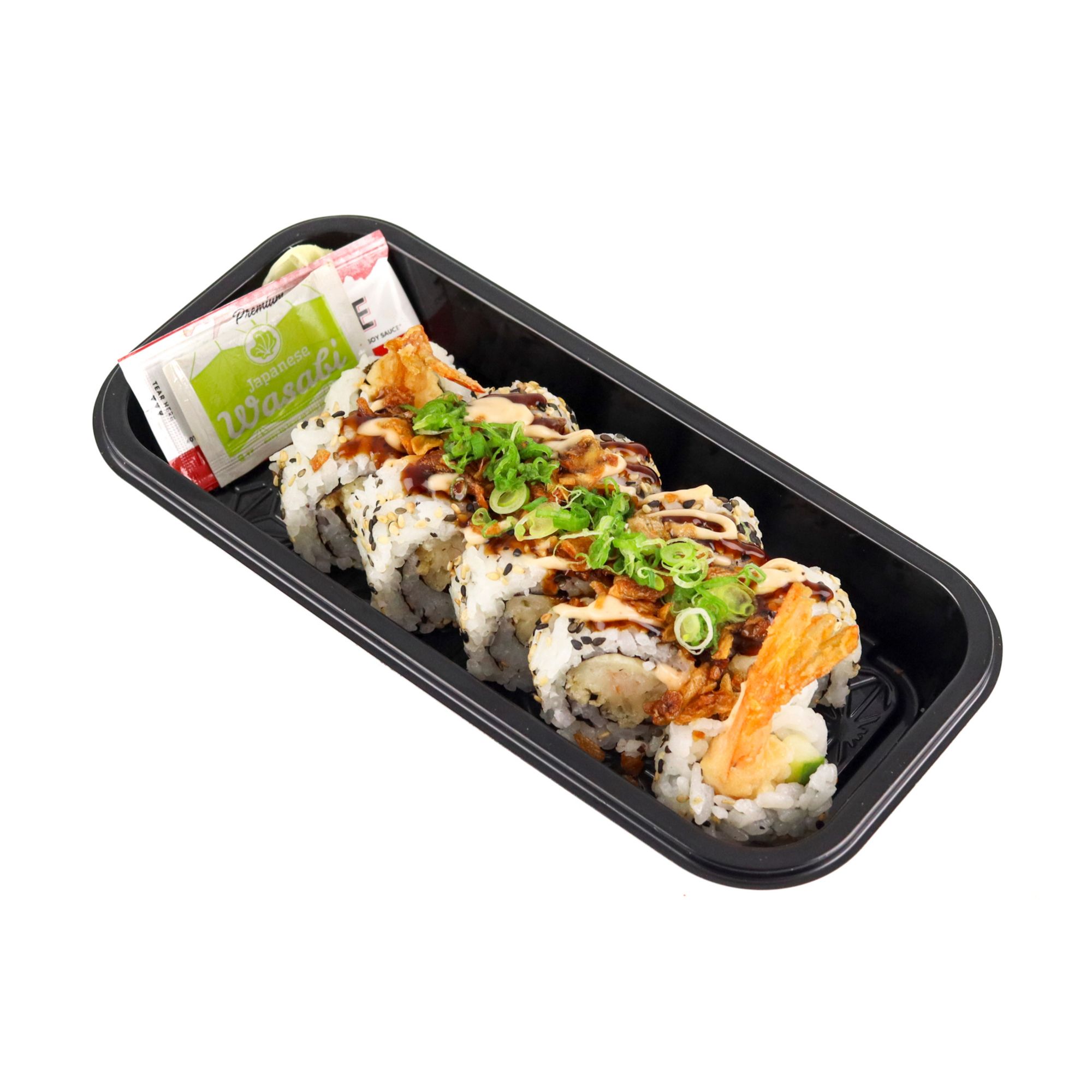 Premium Photo  Fresh made sushi roll set with soy sauce, sesame