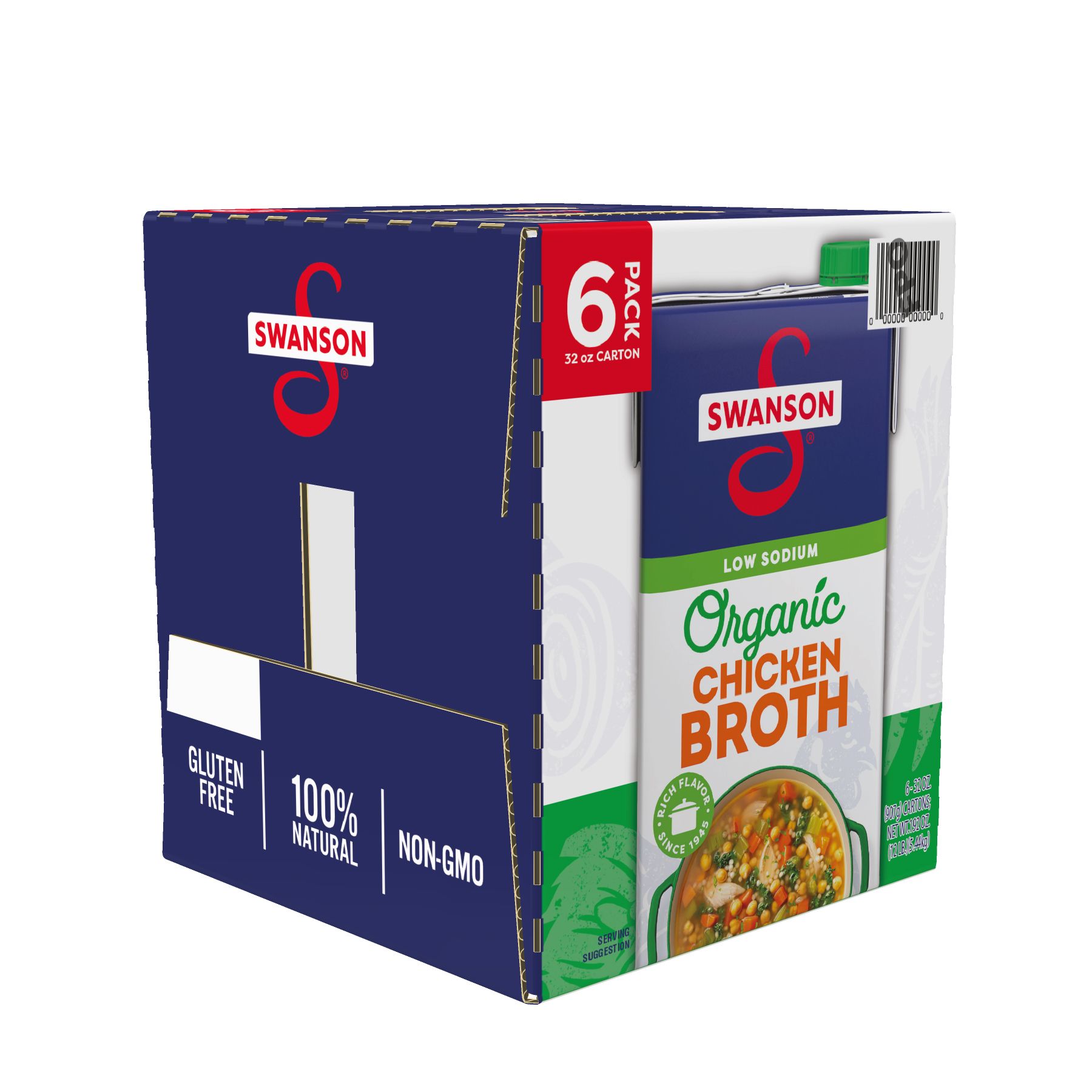 Organic Chicken Broth, 6-pack