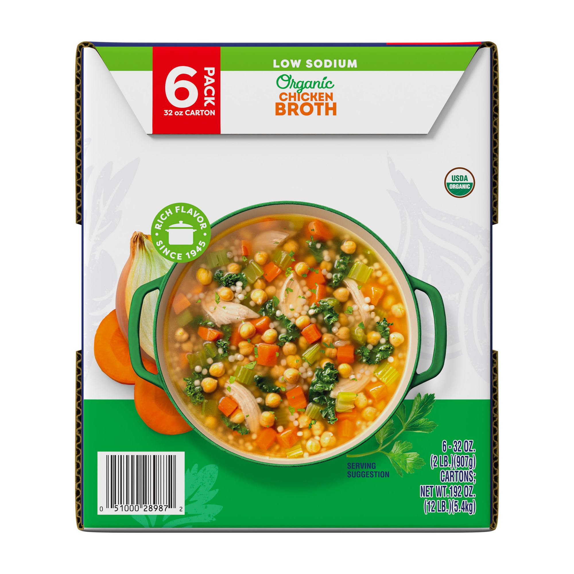 Organic Chicken Broth, 6-pack