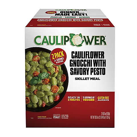 Caulipower Cauliflower Gnocchi with Savory Pesto Frozen Skillet Meal, 2 pk./18 oz.