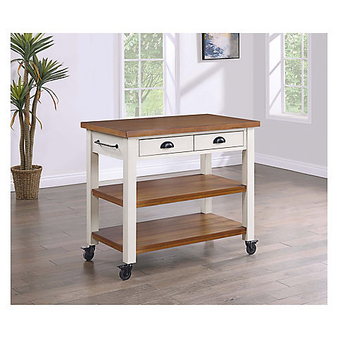 Home to Office Newport Kitchen Cart - White