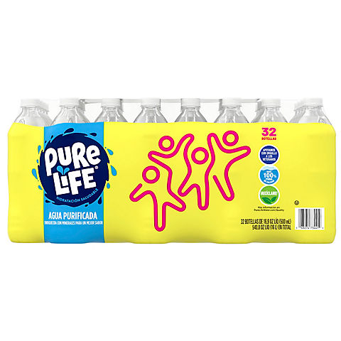 Pure Life Purified Water, Plastic Bottled Water, 32 pk./16.9 fl. oz.