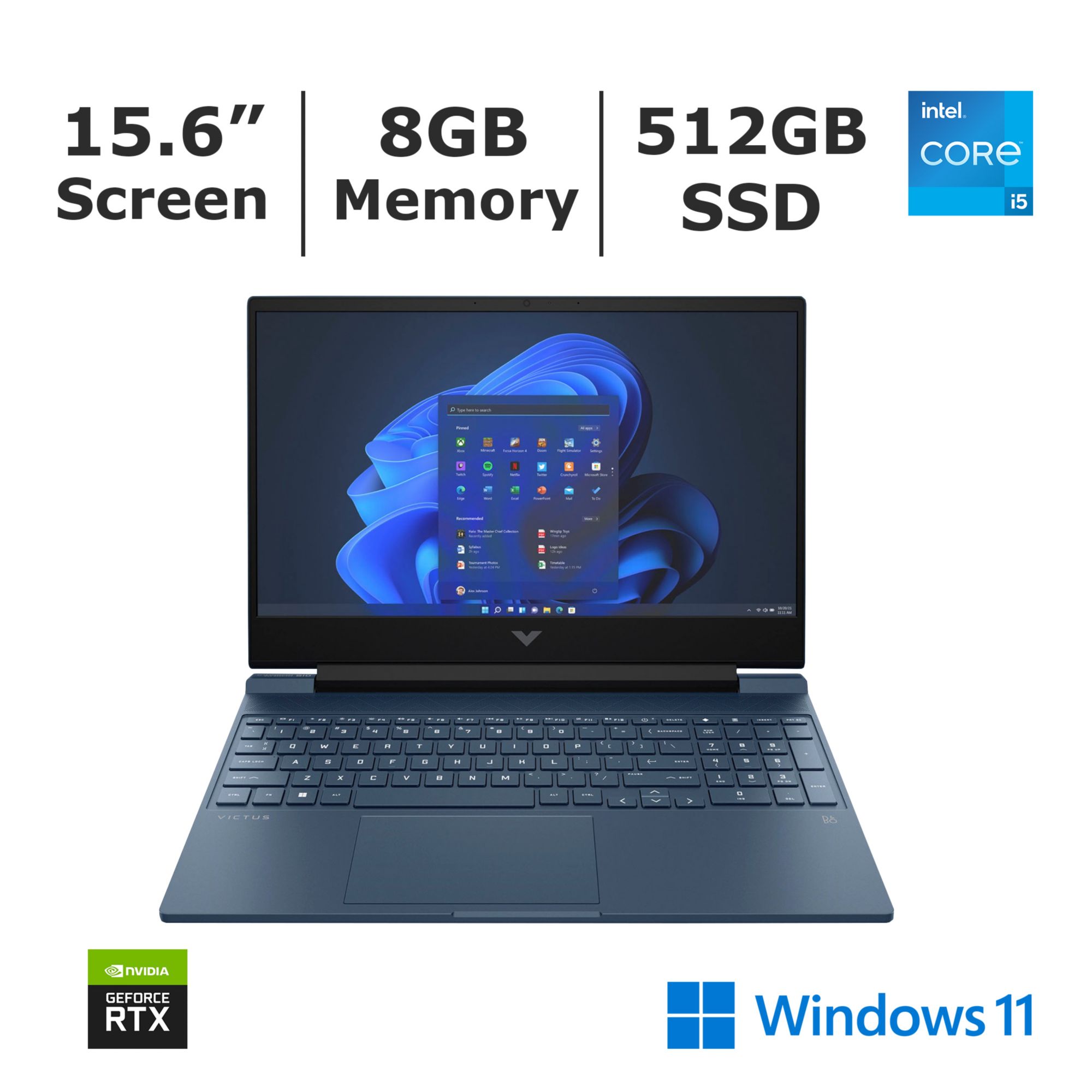 HP Victus 15-fa1093dx 15.6" Notebook, 8GB RAM | BJ's Wholesale Club