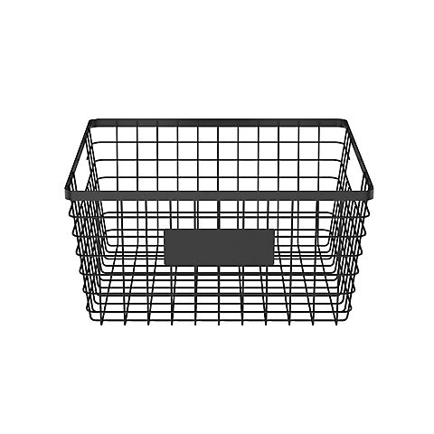 Berkley Jensen Metal Wire Storage Basket, 4 Pc. - Black