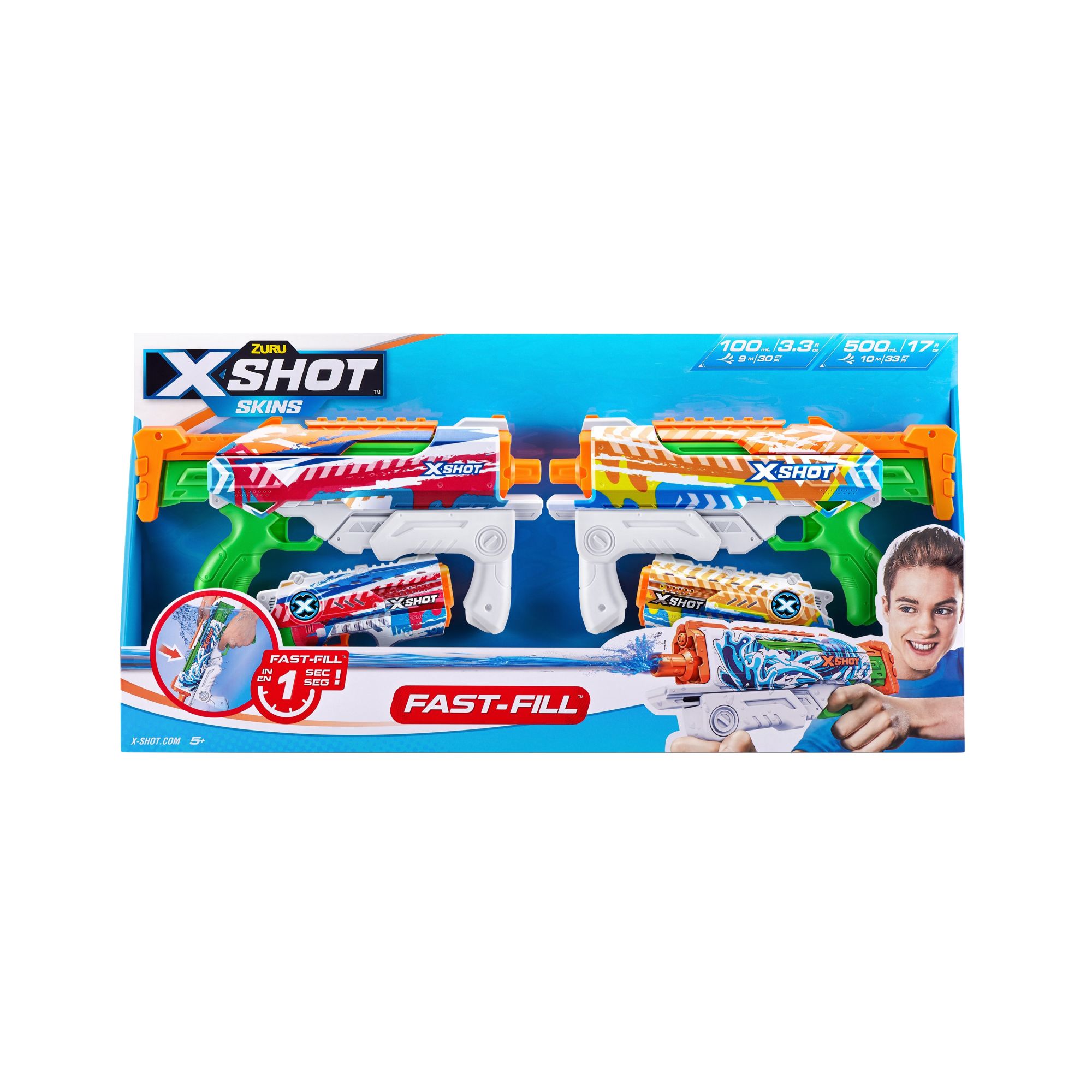 X-Shot Skins Menace 4-pack 24 Darts | Colorland Toys