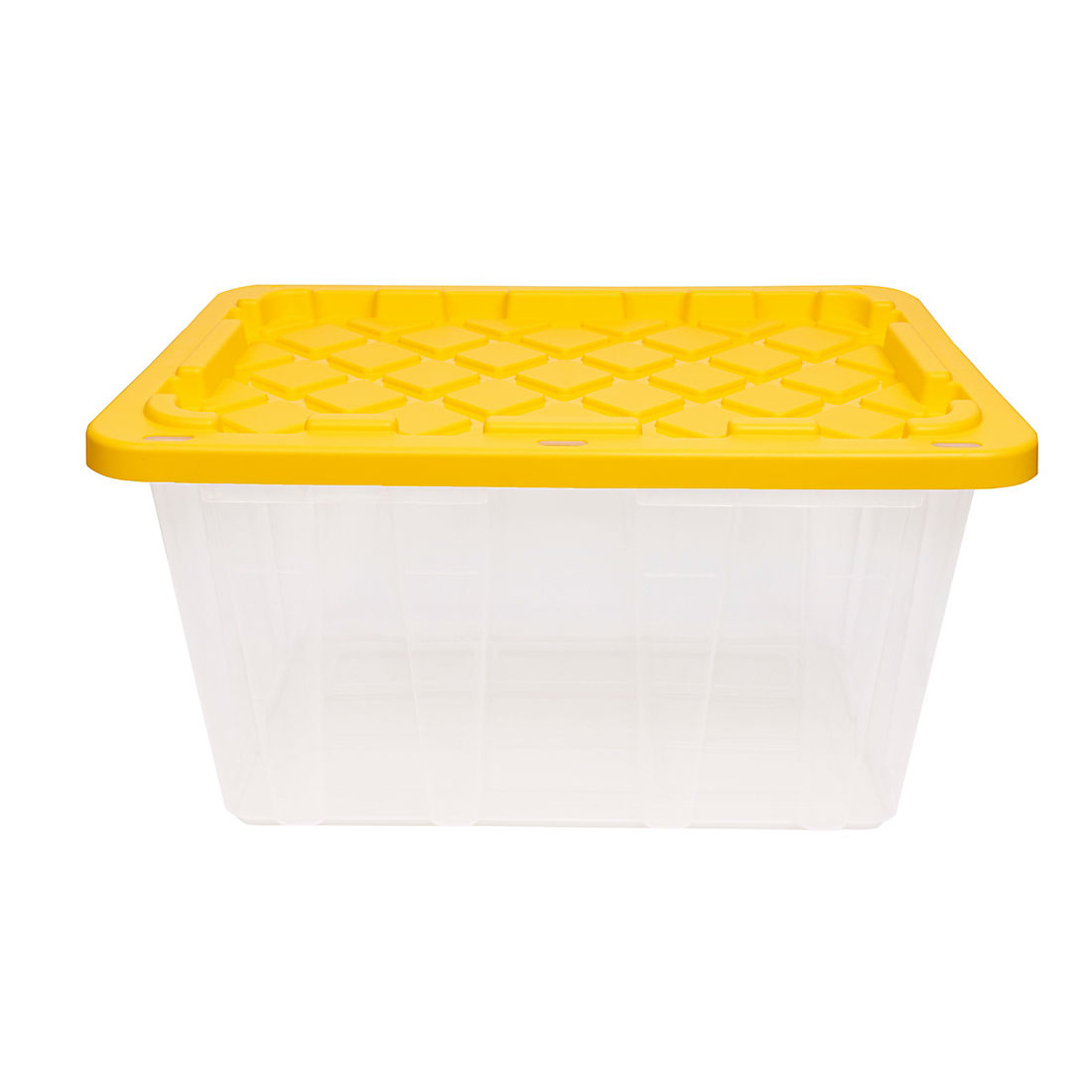 Ramtuf 27 Gallon Strong Box, Clear/Yellow