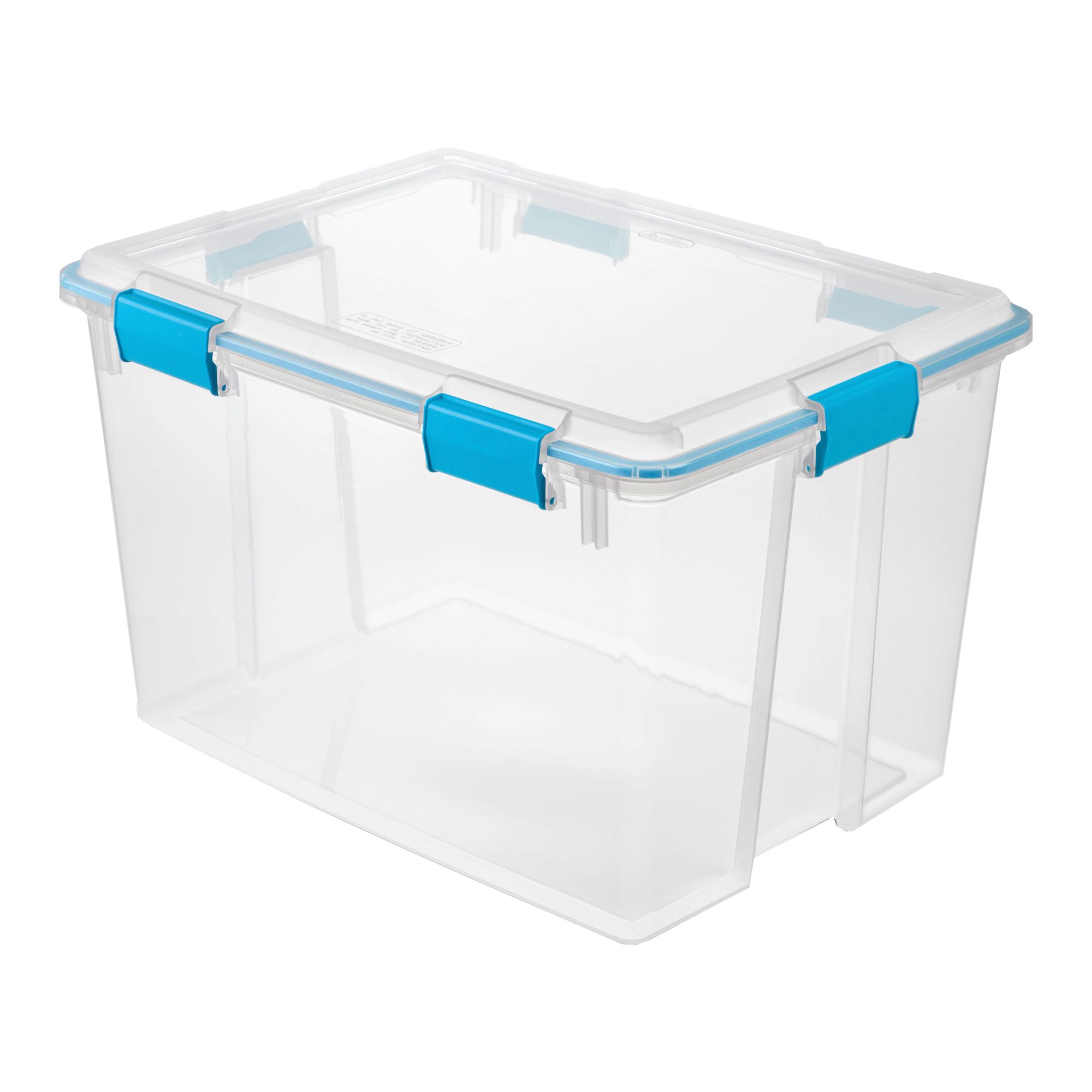 Sterilite 12 Qt Plastic Storage Bin Container Clear Gasket Sealed