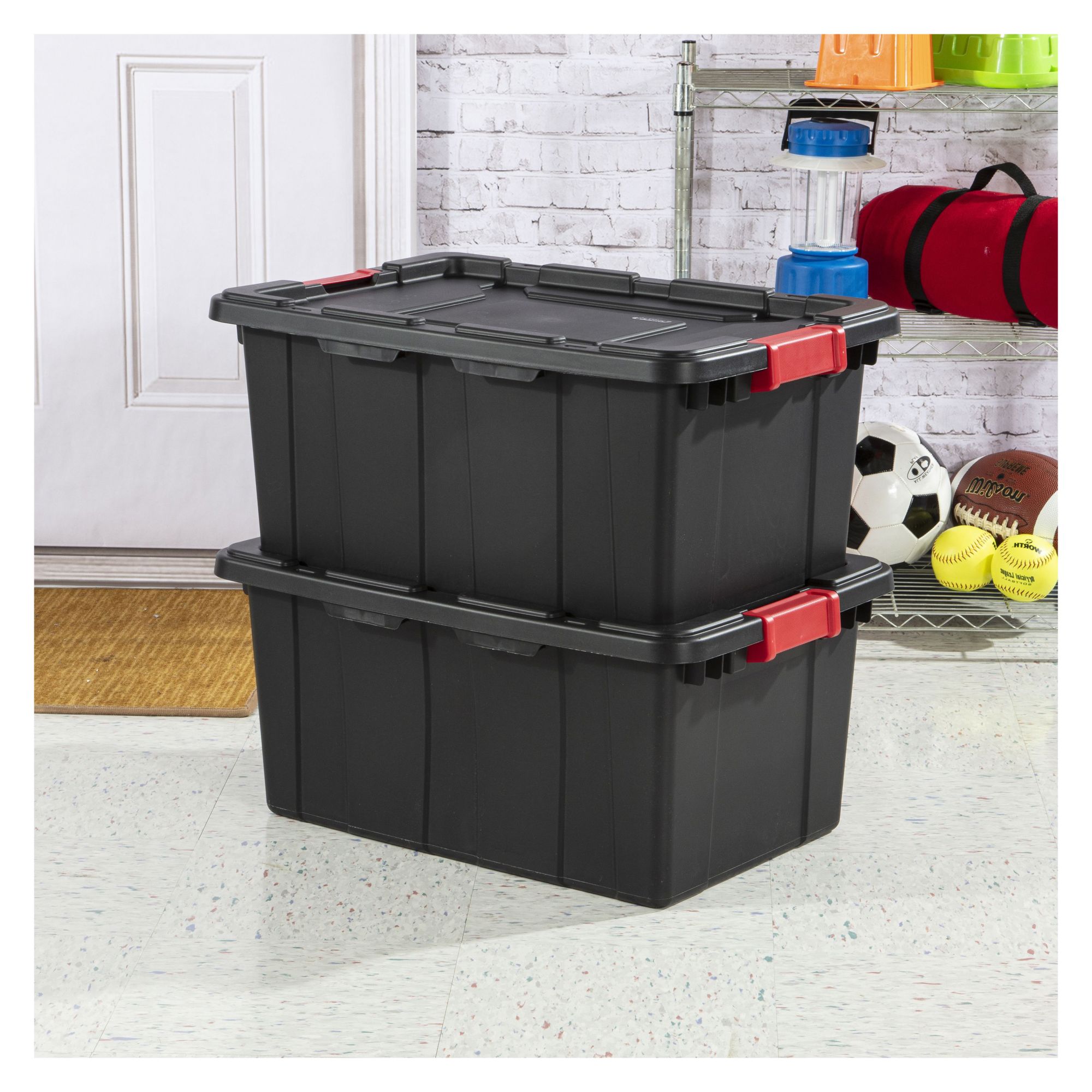 Sterilite 15 Gallon Industrial Tote Black