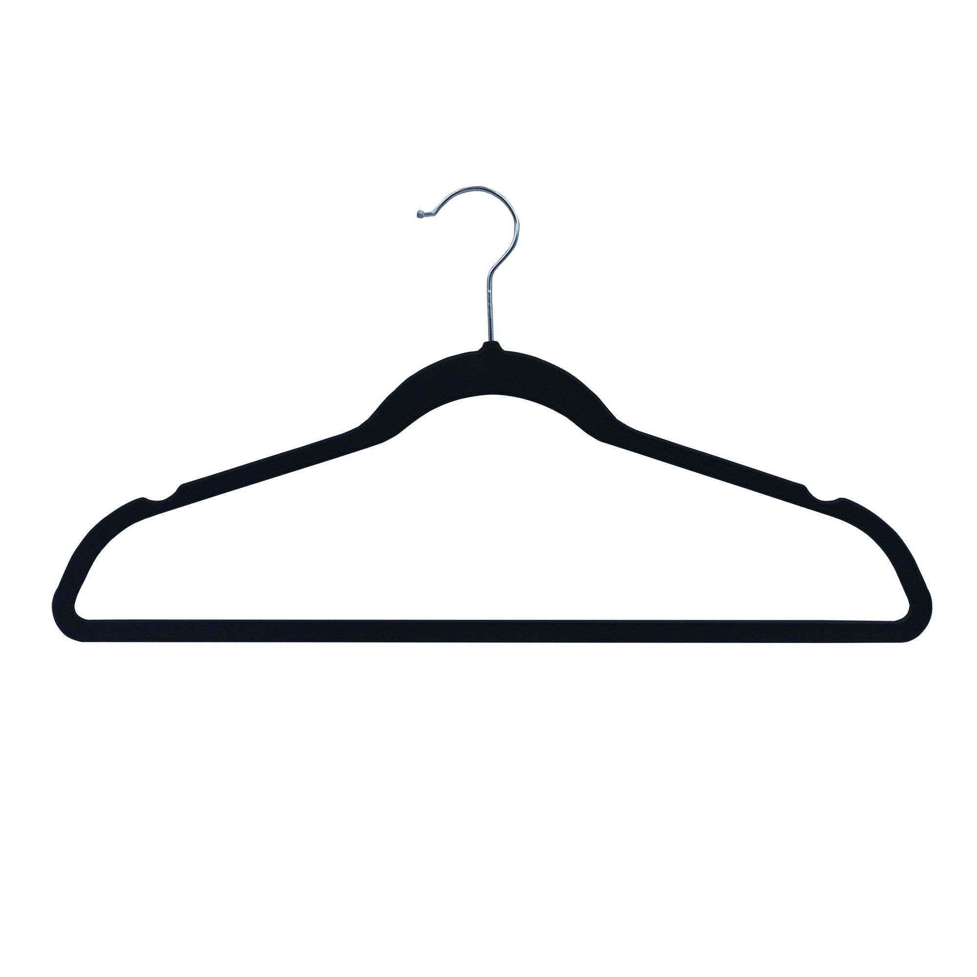 Space Saving Hangers, 8 Packs Black Heavy Duty Plastic Closet