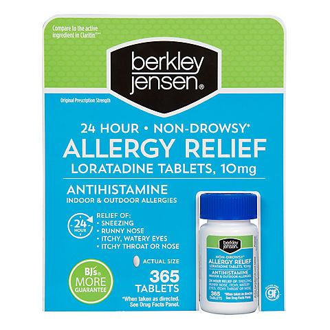 Berkley Jensen Allergy Relief Loratadine 10mg Tablets, 365 ct.
