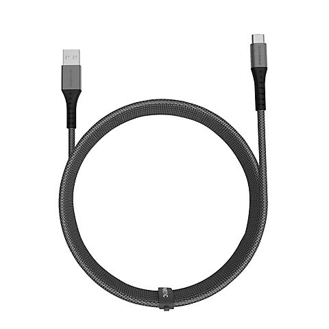 Tzumi PWRSync 10' Tough USB-C to USB-A Cable - Black