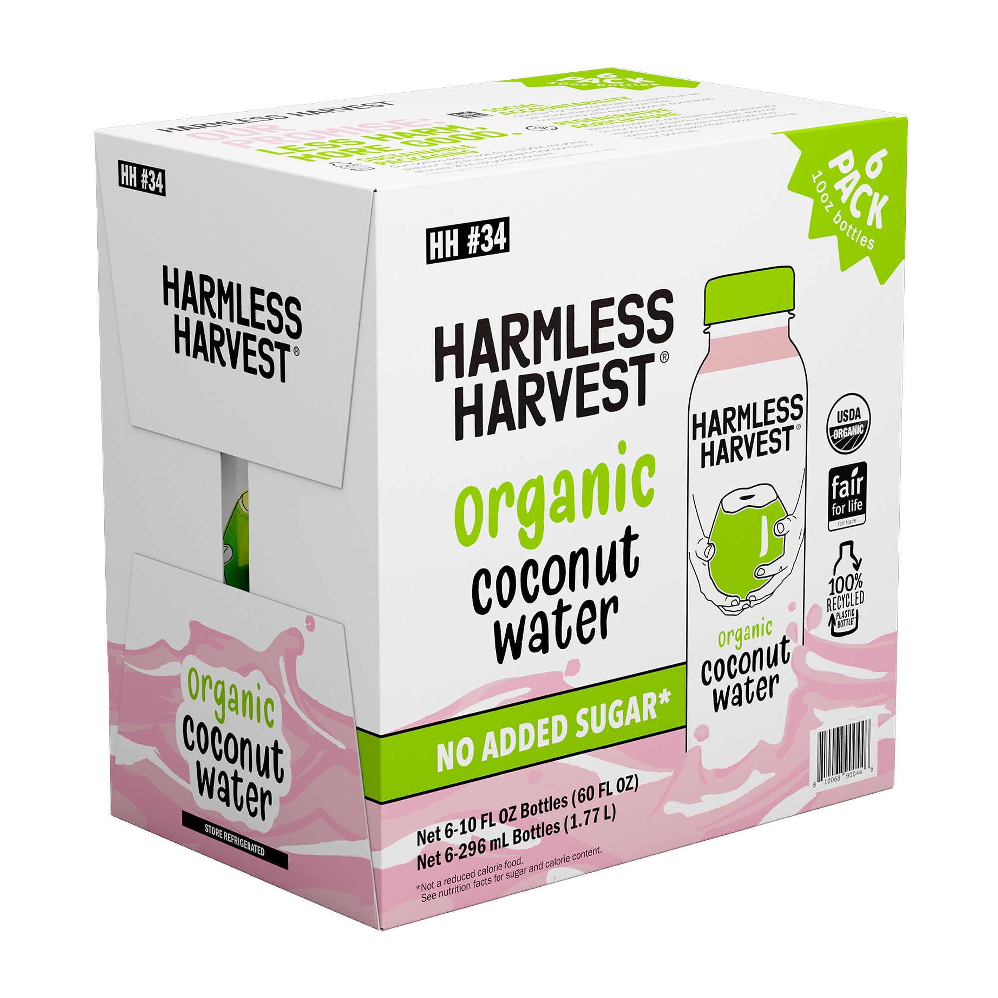 Harmless Harvest Organic Pink Lady Apple Coconut Water, 12 Fluid Ounce -- 6  per case