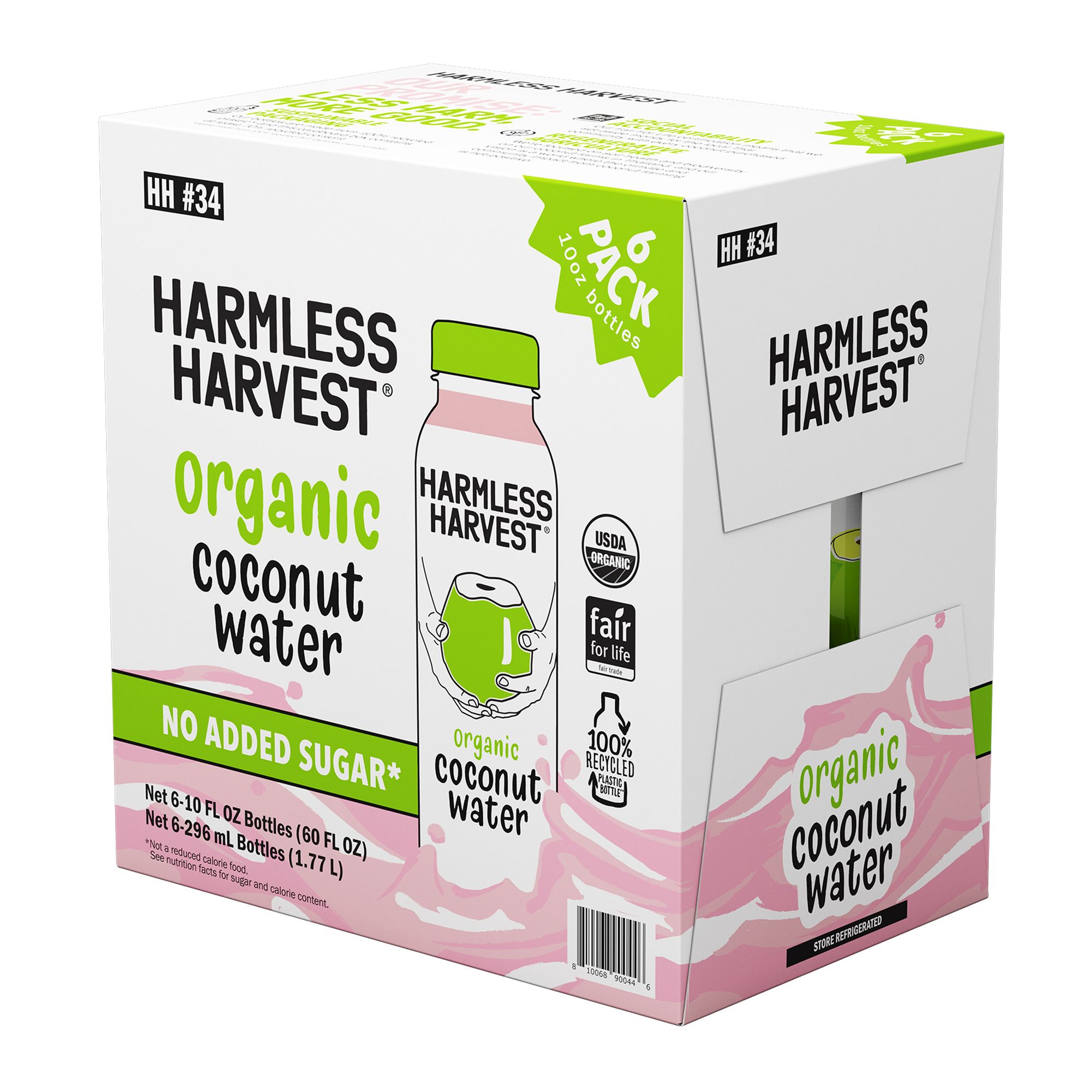 Harmless Harvest Organic Pink Lady Apple Coconut Water, 12 Fluid Ounce -- 6  per case