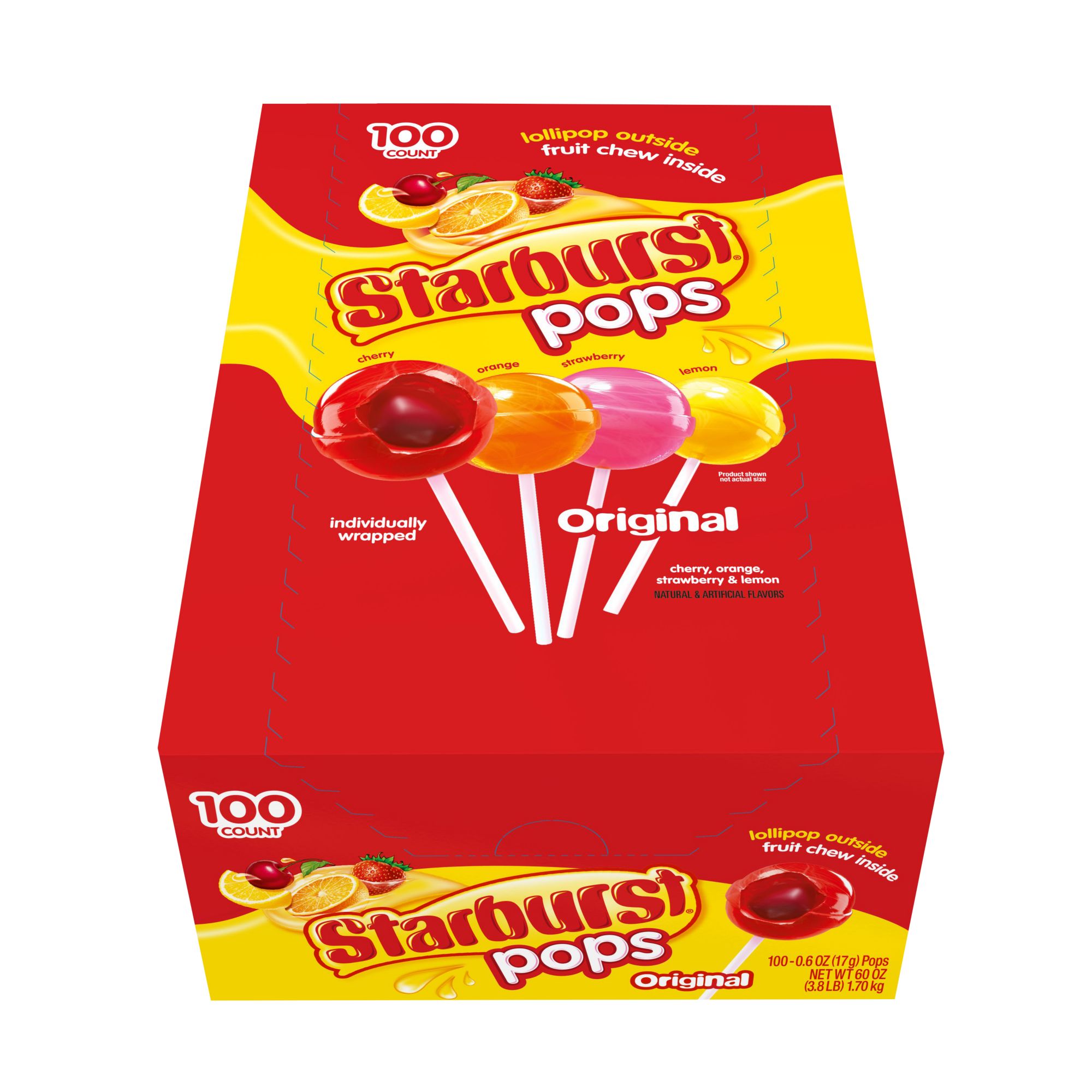 Starburst Pops Fruit Chew Lollipops Variety - 100 Ct | BJ's Wholesale Club