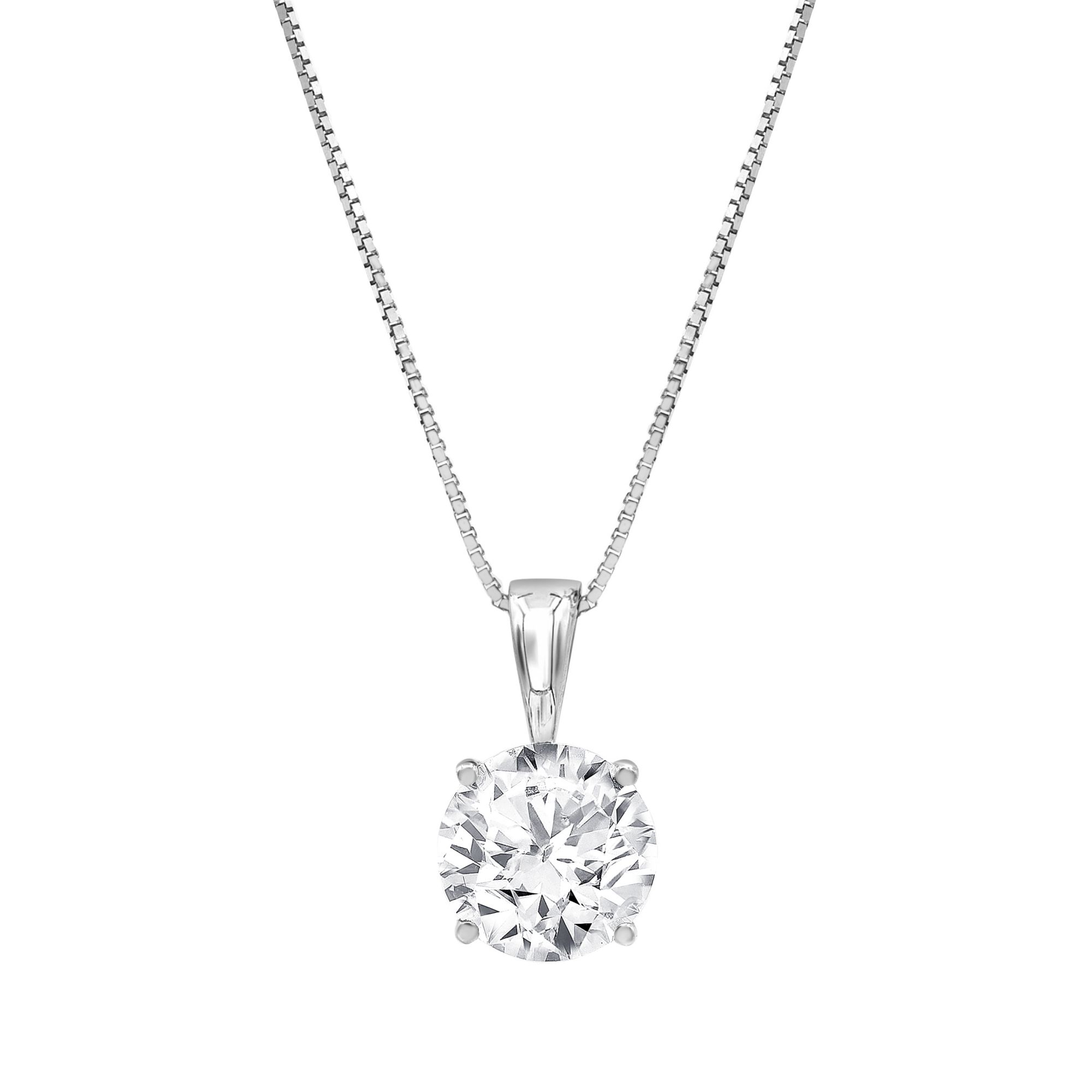 Round Cut Diamond Solitaire Pendant