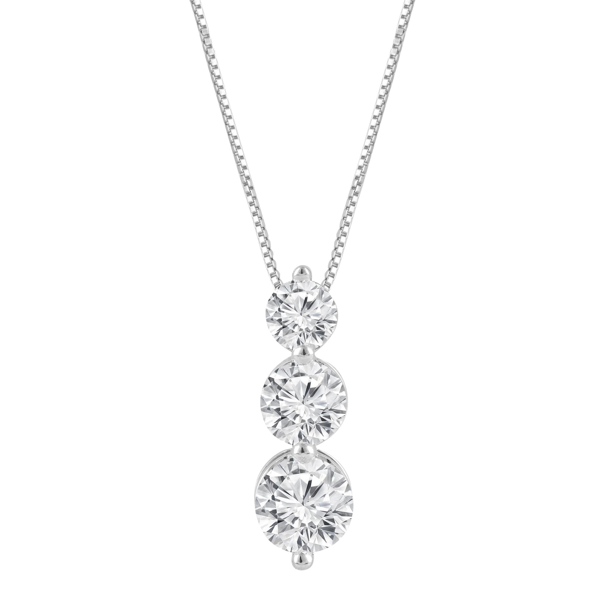 1.5 ct. t.w. Round Cut Diamond Necklace in 14k White Gold BJ s Wholesale Club