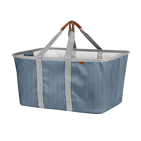 CleverMade Laundry Basket Tote Luxe - Blue