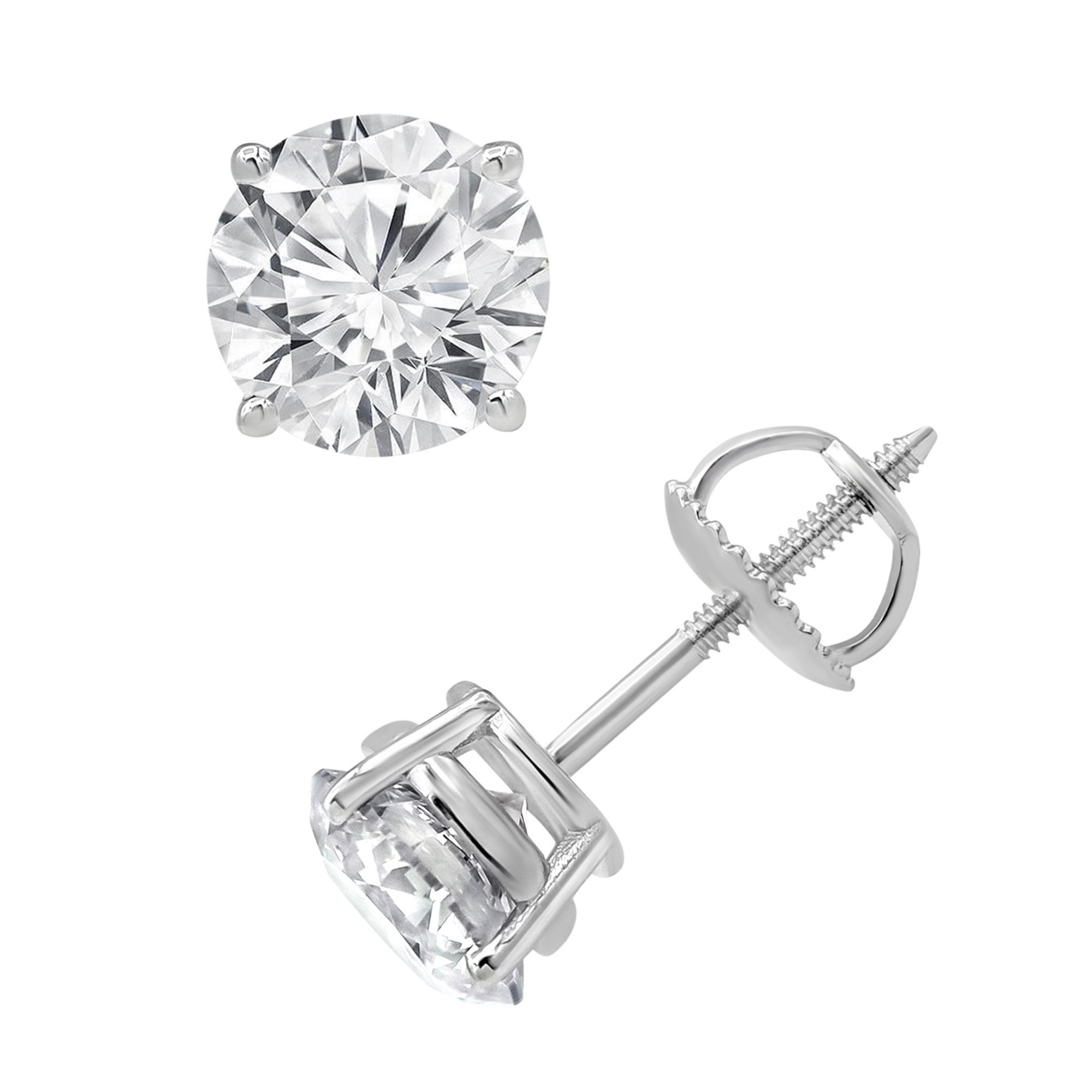 Curved Lab-Grown Diamond Earring Jackets (1 CTW) - Soha Diamond Co.™