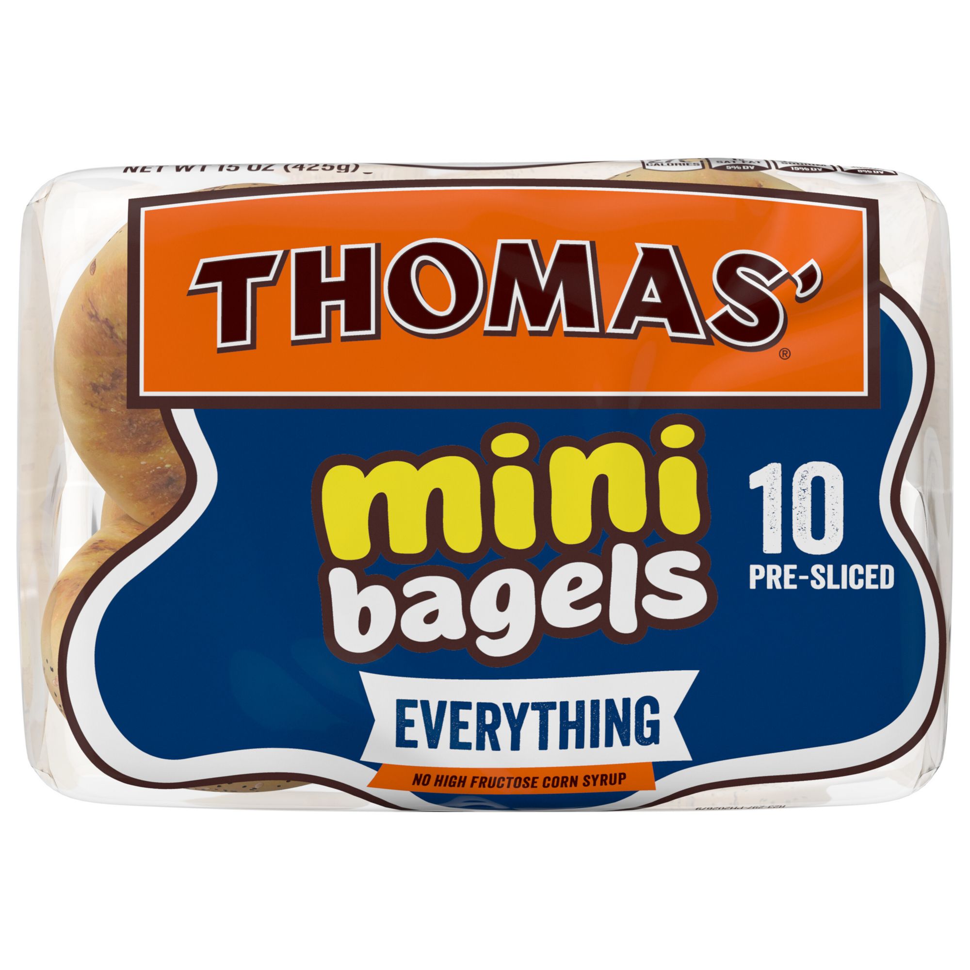 Thomas' Everything Bagels, Kosher Mini Bagels, 10 ct.