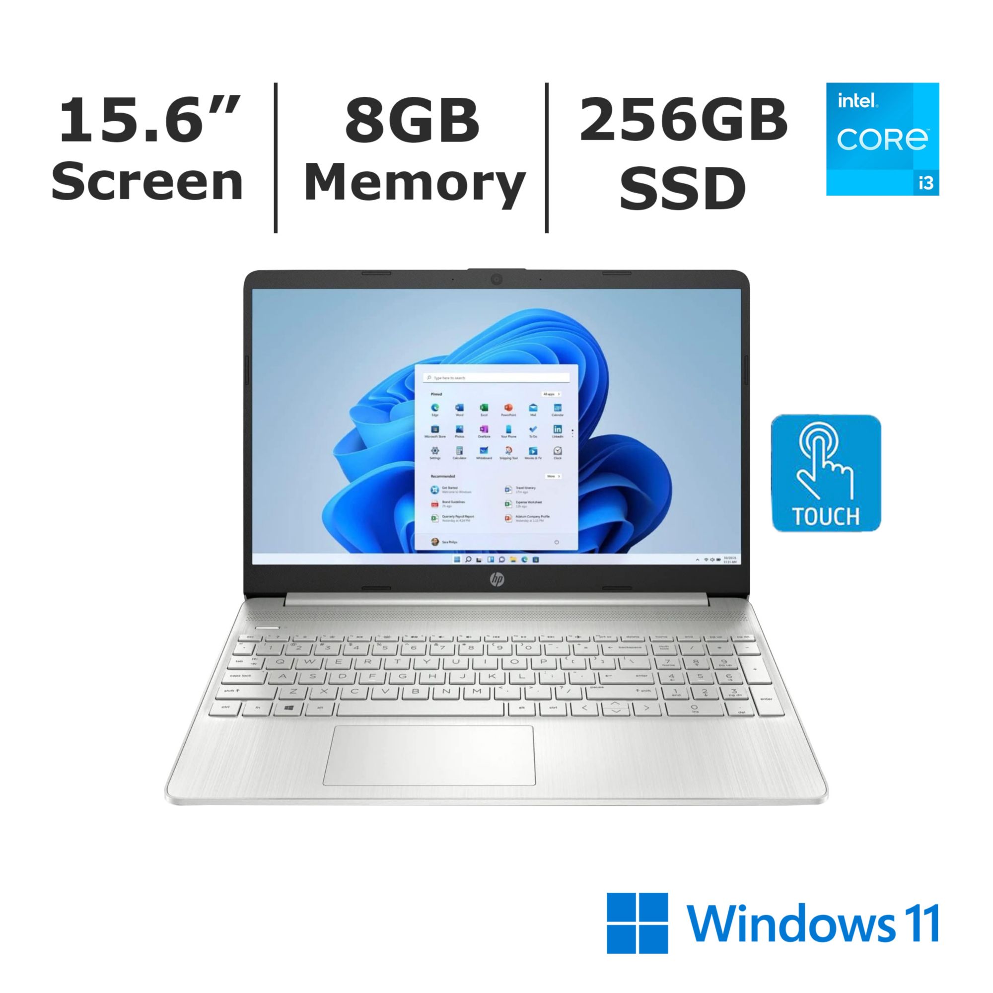 HP 15.6-Inch Laptop, 11th Generation Intel Core i3-1115G4, Intel