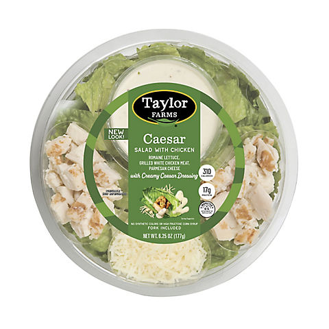 Taylor Farms Caesar Salad With Chicken Salad Bowl, 6.25 oz.
