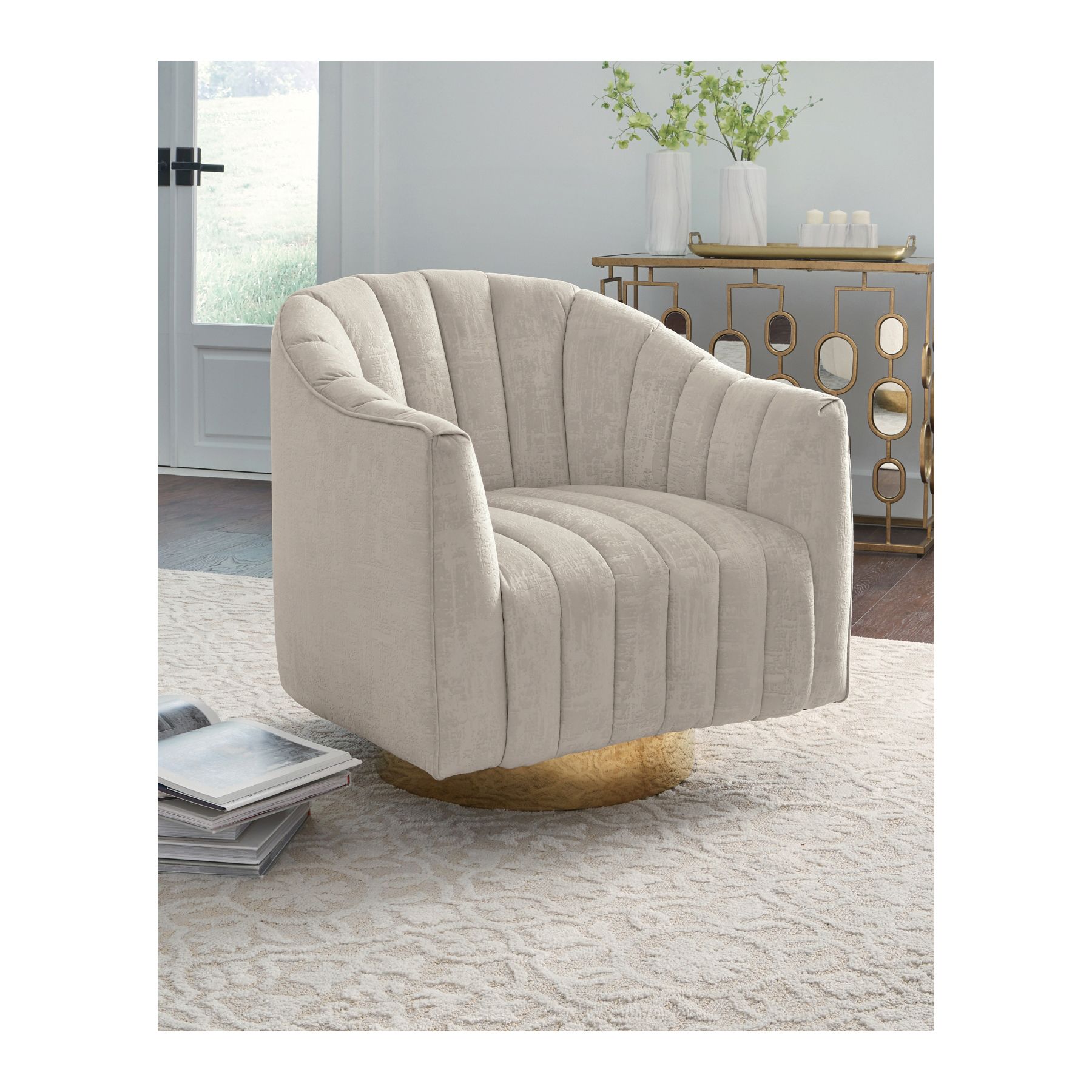 Neutral discount swivel chair