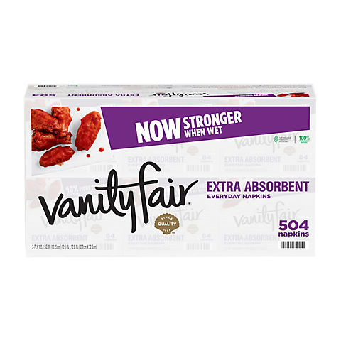 Vanity Fair Extra Absorbent Premium 2-Ply Paper Napkins, 504 ct.