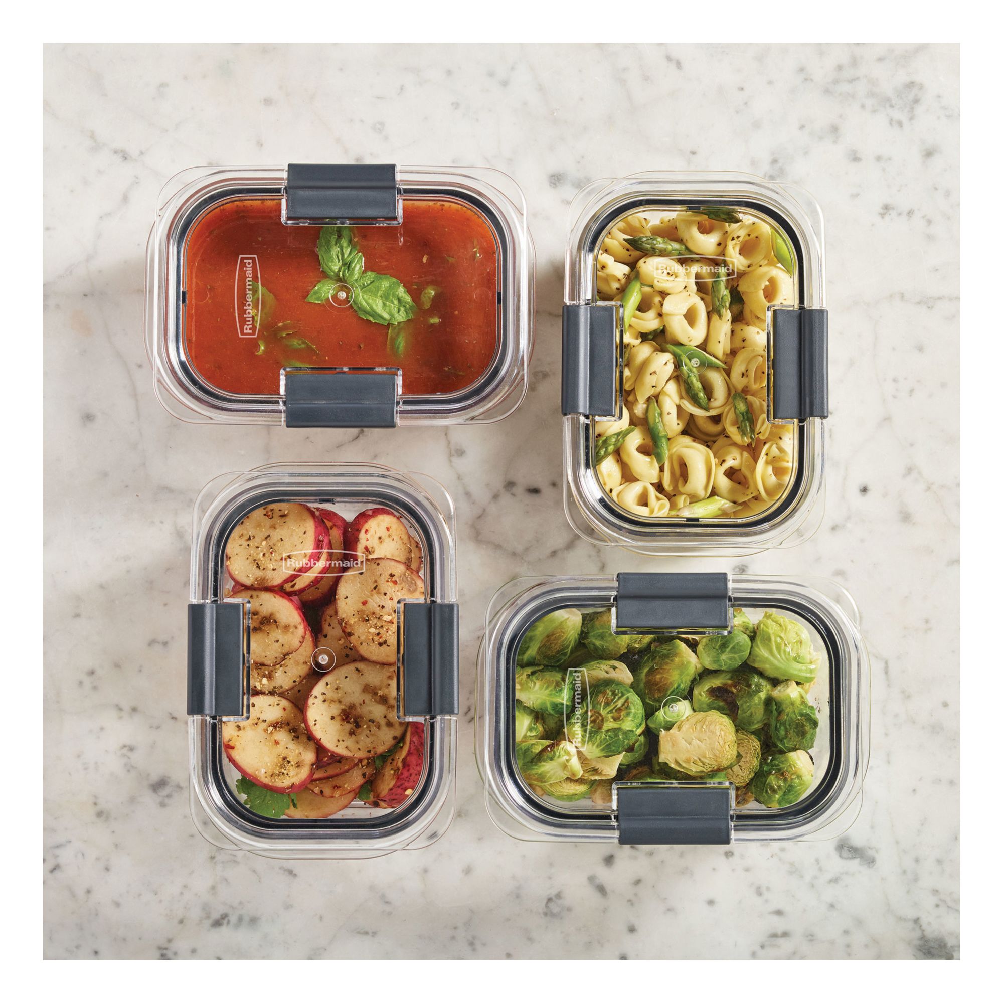 Rubbermaid Brilliance Divided Meal Prep Container