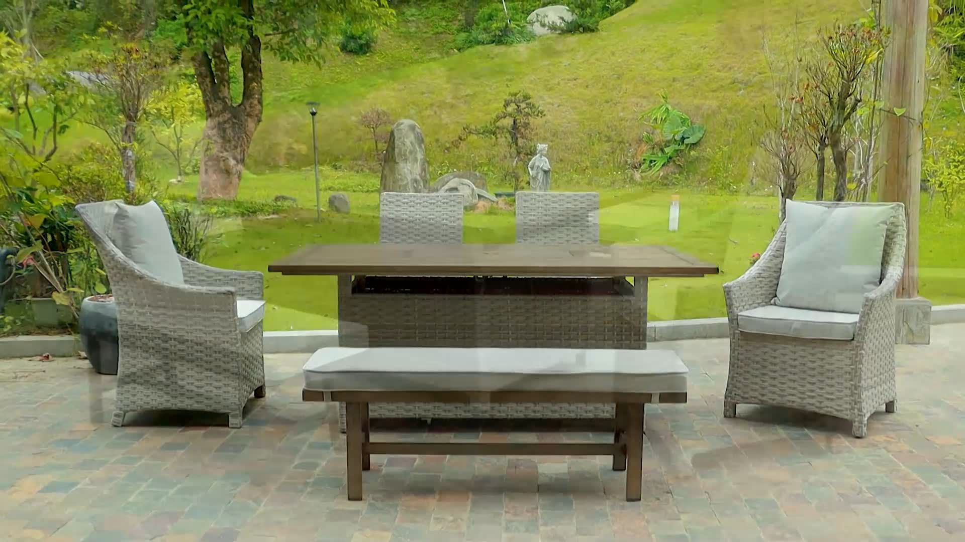 Berkley Jensen Spring Valley 6-pc. Outdoor Dining Table Set - White