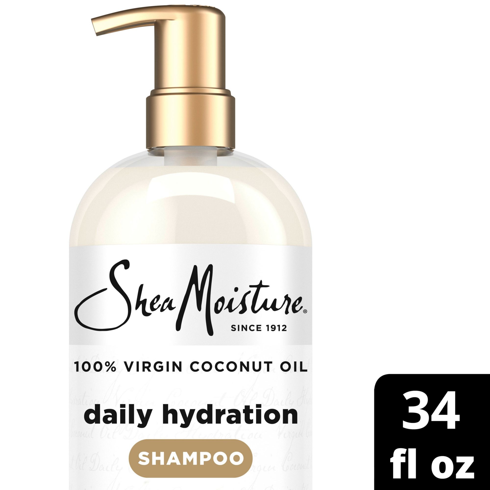 SheaMoisture Daily Hydration Shampoo, 100% Virgin Coconut Oil, 34 fl. oz.