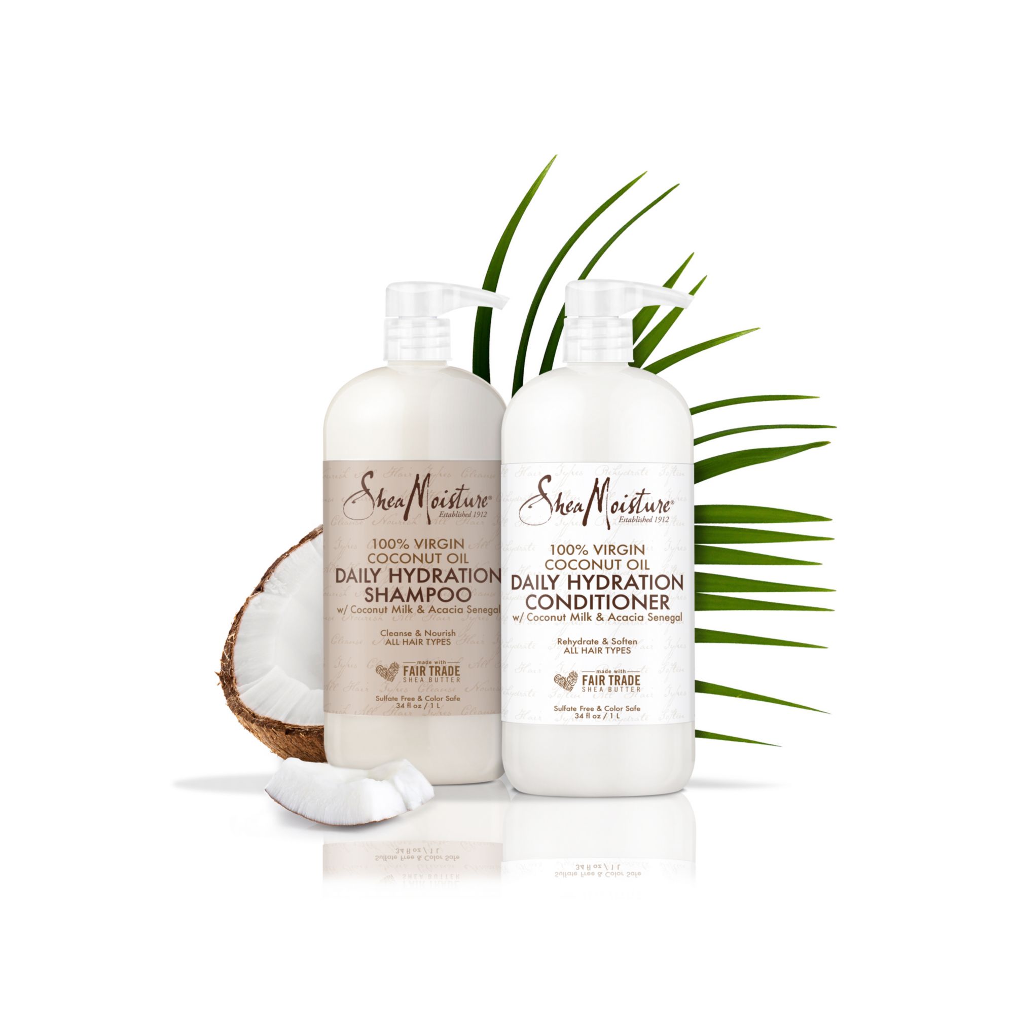 100% Virgin Coconut Oil Daily Hydration Shampoo - SheaMoisture