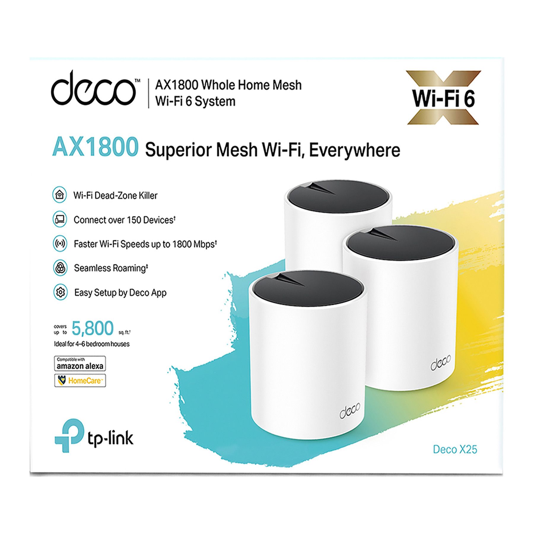 Deco AX1800 Whole Home Wi-Fi 6 System, 3 pc.