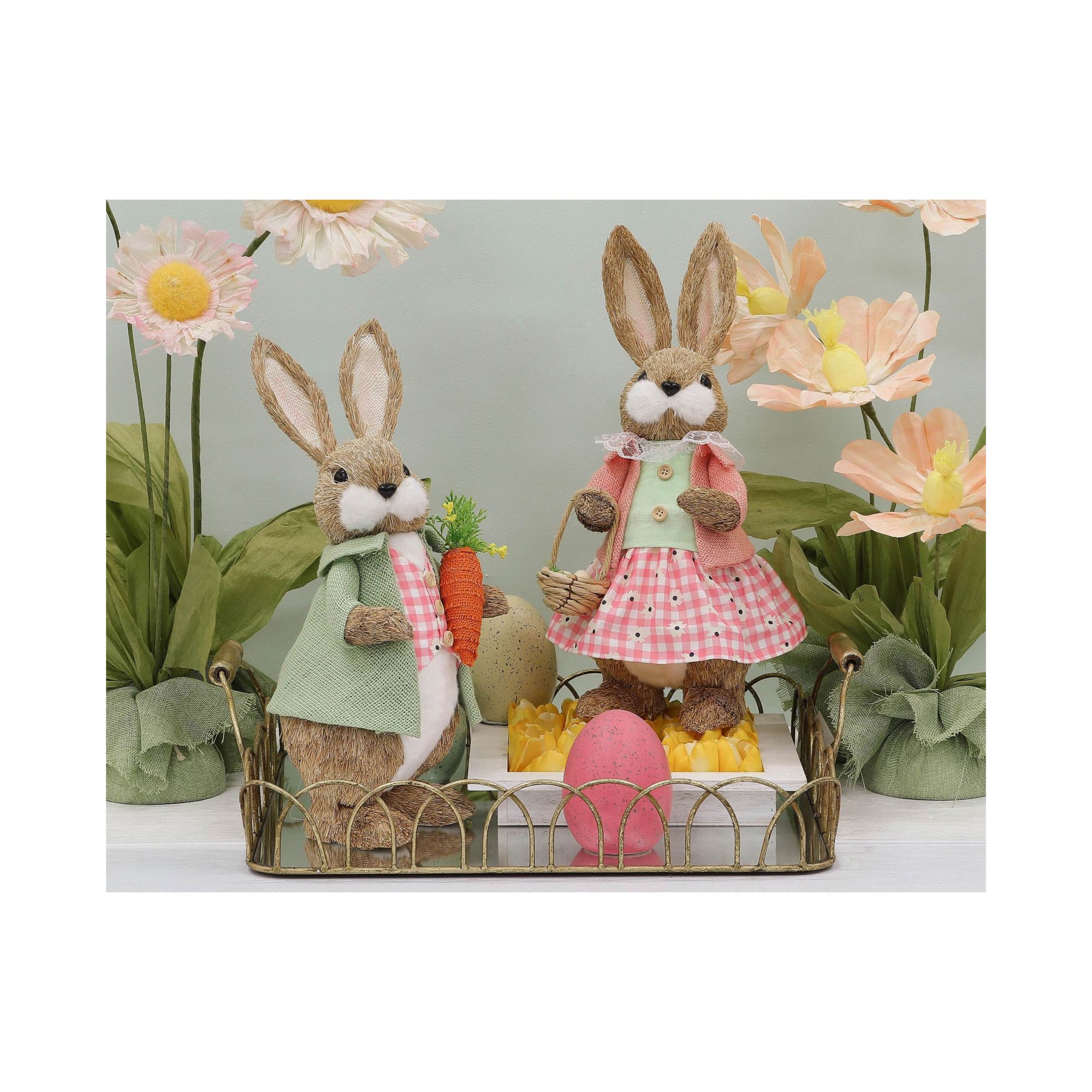 Wicker Easter Basket Bunny Rabbit Shape FREE SHIPPING