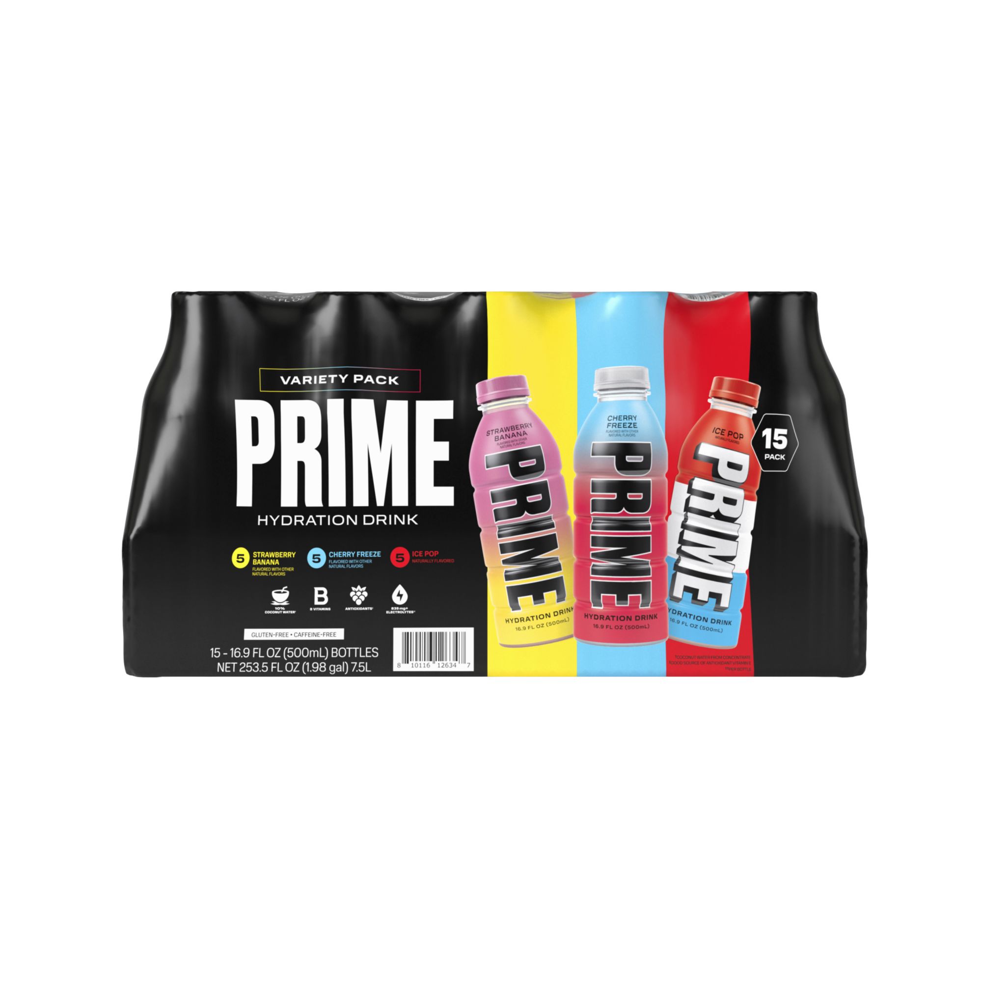 PRIME Hydration GRAPE | Sports Drinks | Electrolyte Enhanced for Ultimate  Hydration | 250mg BCAAs | B Vitamins | Antioxidants | 2g Of Sugar | 16.9