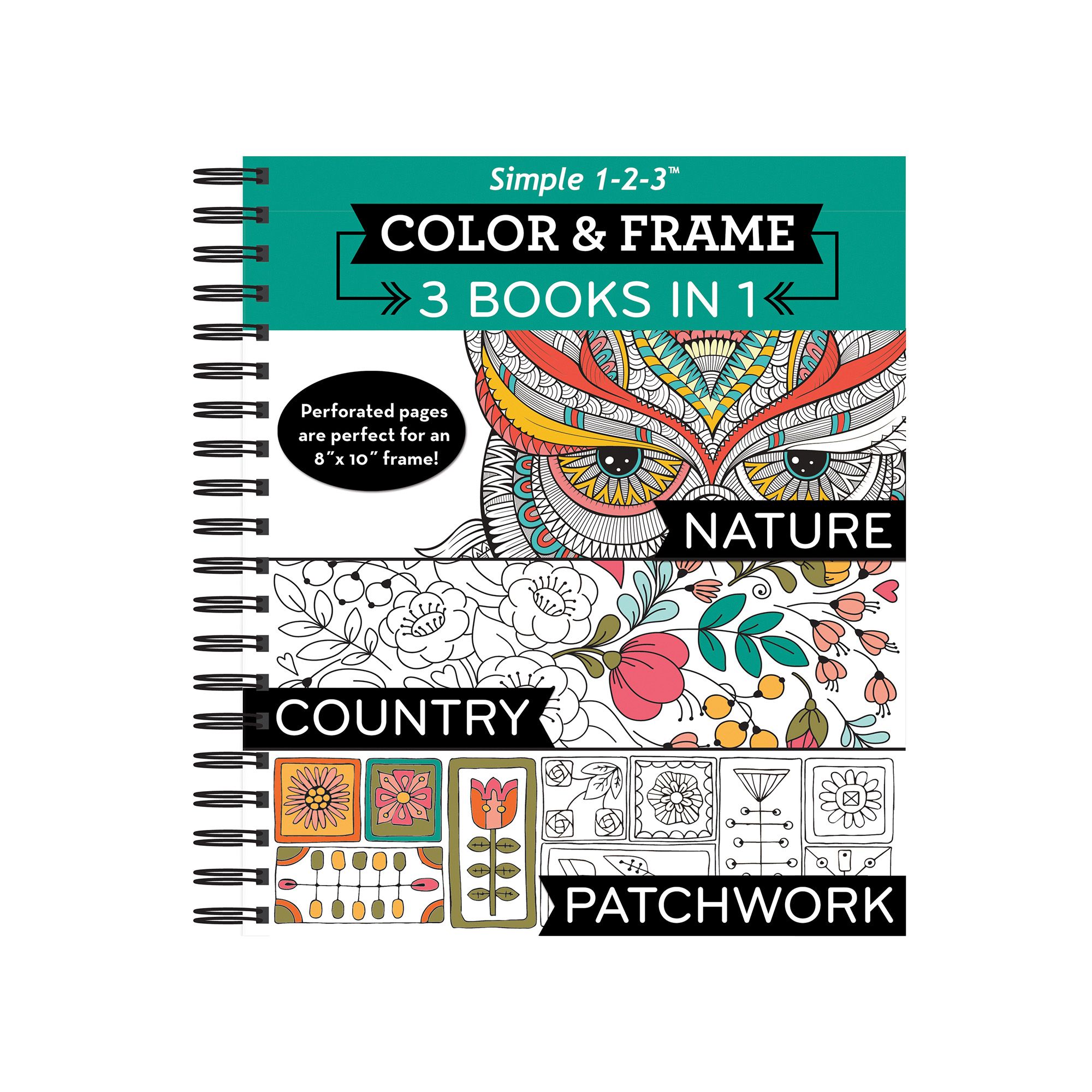 Bazic Adult Coloring Book Set Single Sided 3 Books - Northland