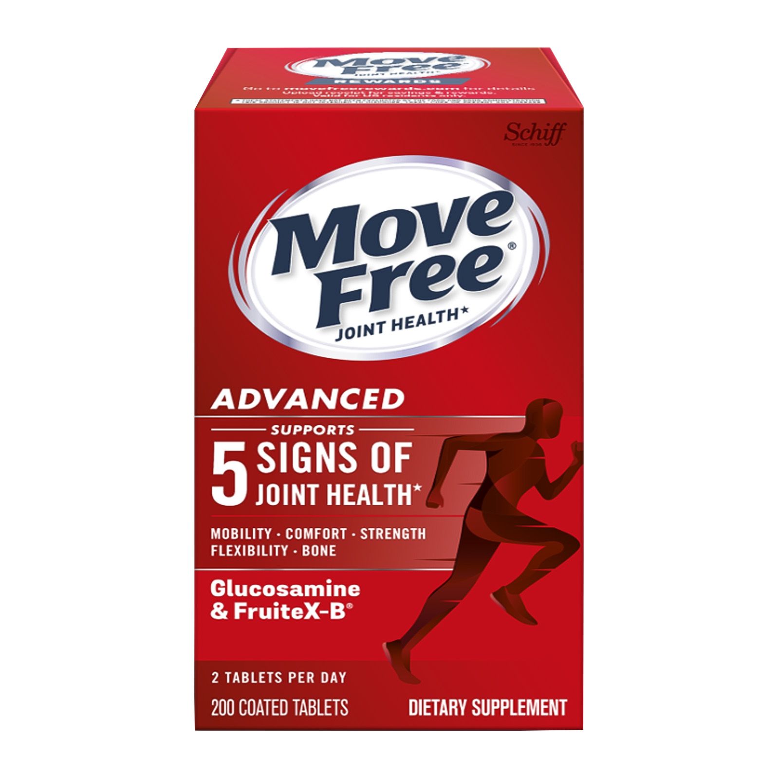 Schiff Move Free Advanced, 200 Tablets - Joint Health Supplement with  Glucosamine and Chondroitin