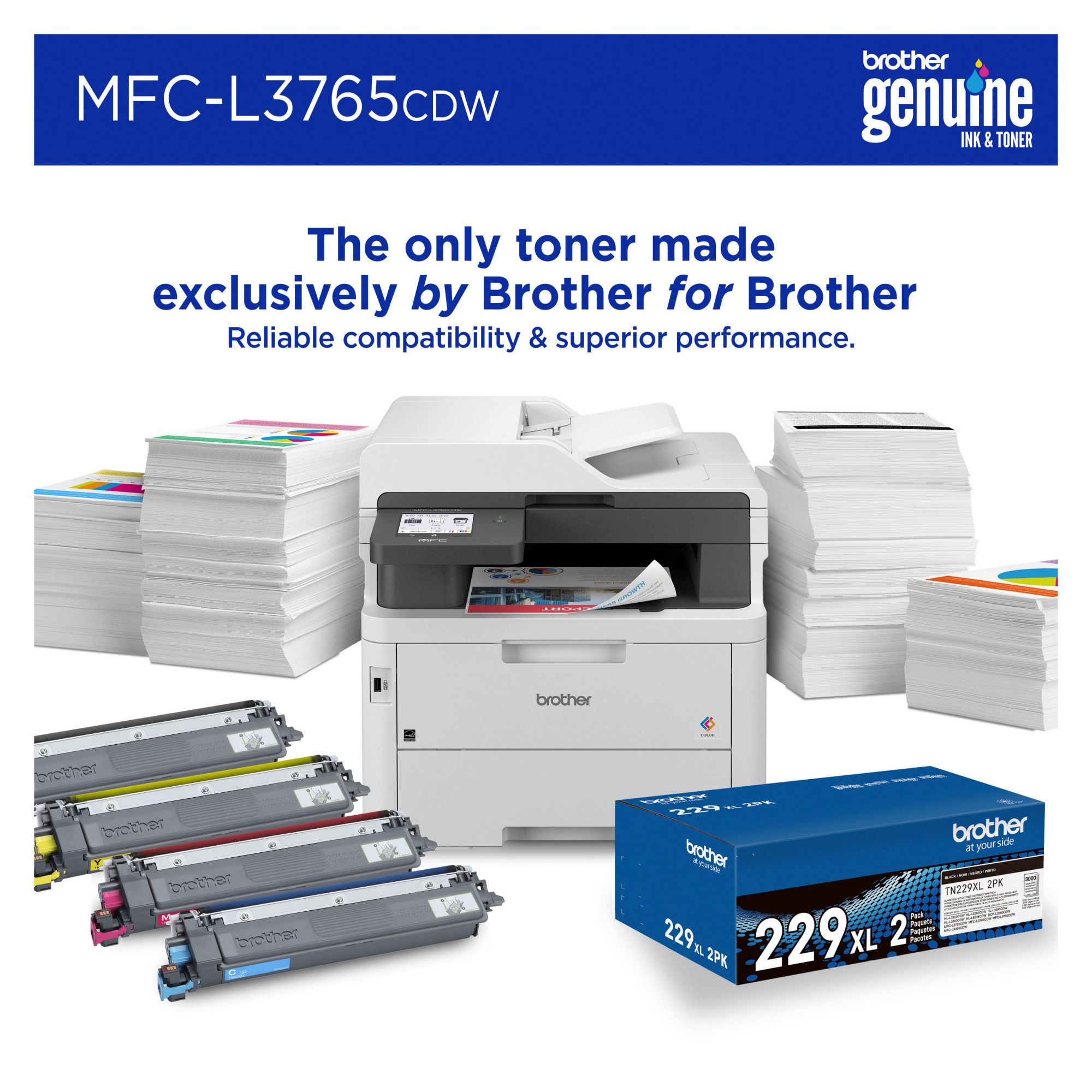 Brother MFC-L3760CDW Colour Laser Multi-Function Printer