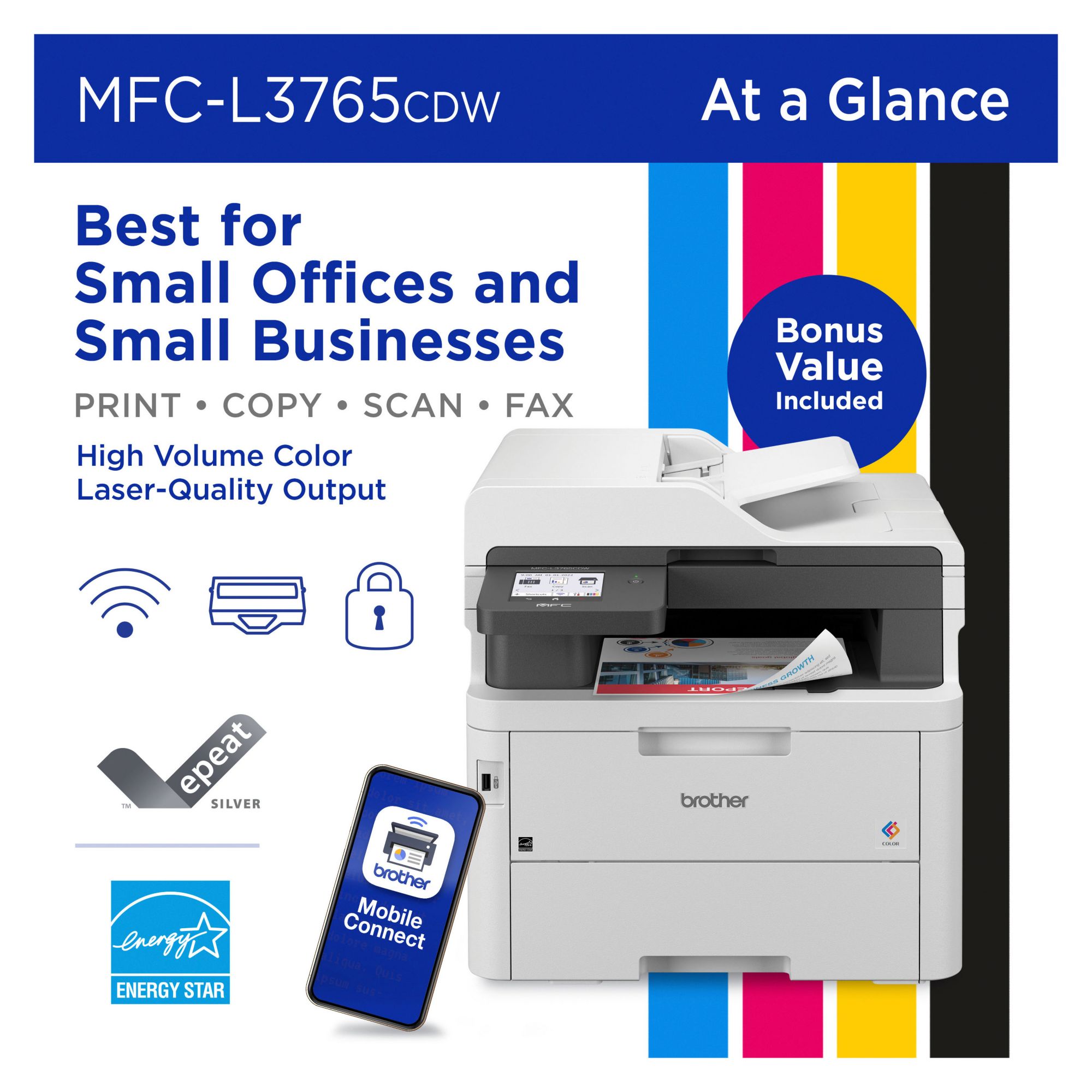 Brother MFC-L3760CDW Colour Laser Multi-Function Printer