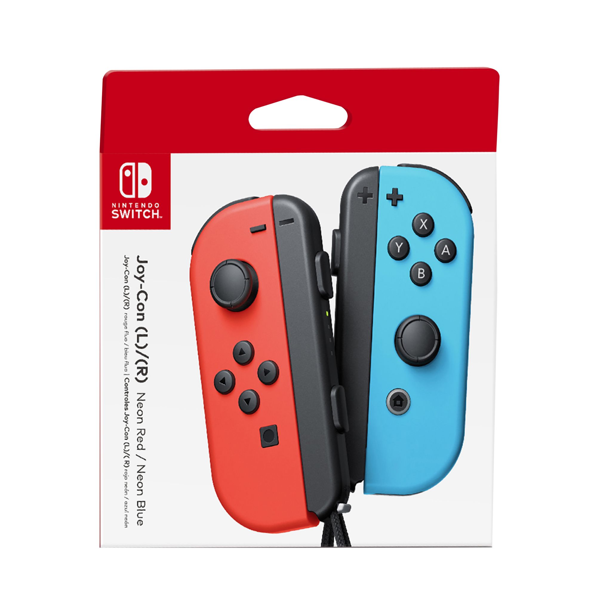 Nintendo Switch with Neon Blue and Neon Red Joy-Con