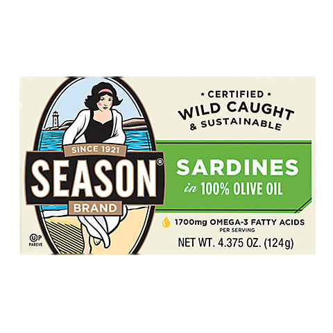 Season Wild Caught and Sustainable Fish Sardines, 10 pk./4.375 oz.