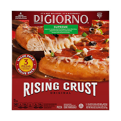 DiGiorno 12" Rising Crust Supreme Pizza, 3 pk./32.7 oz.