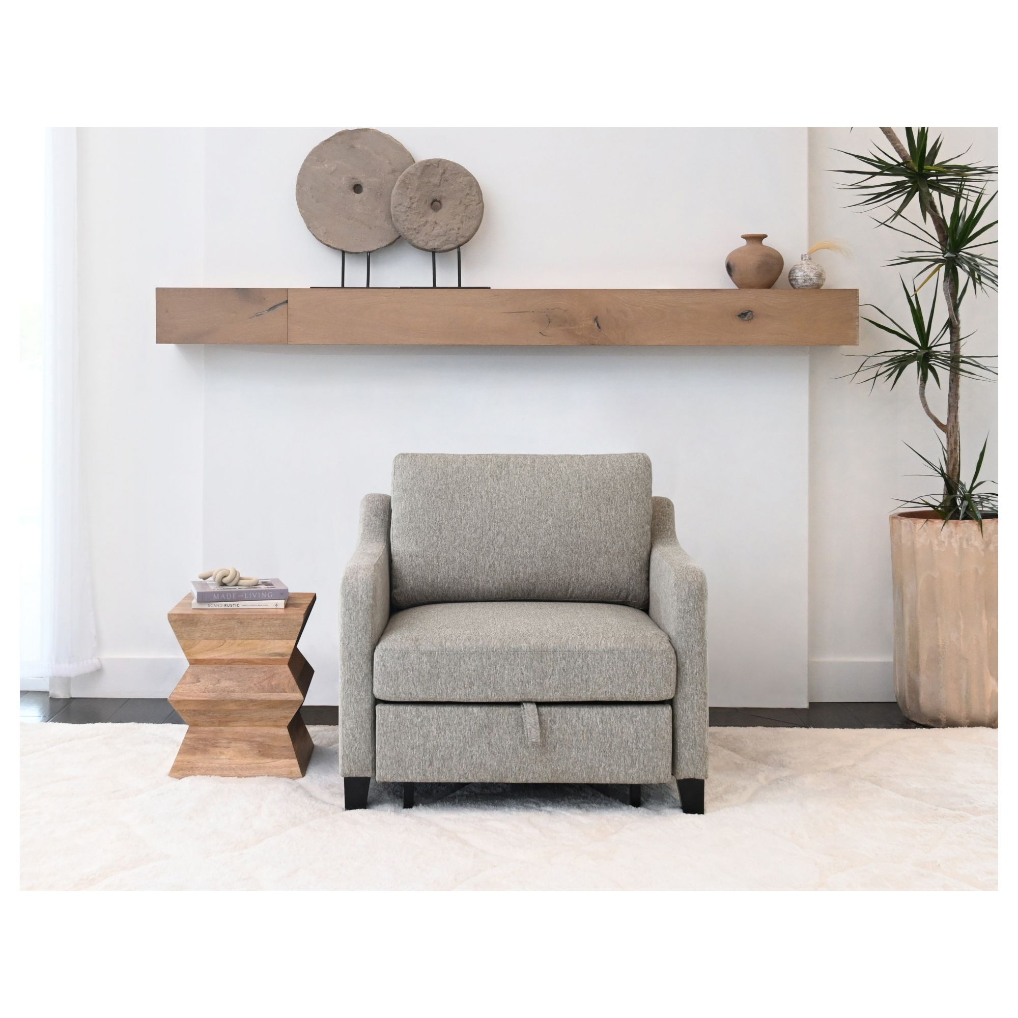 Grey sleeper online chair