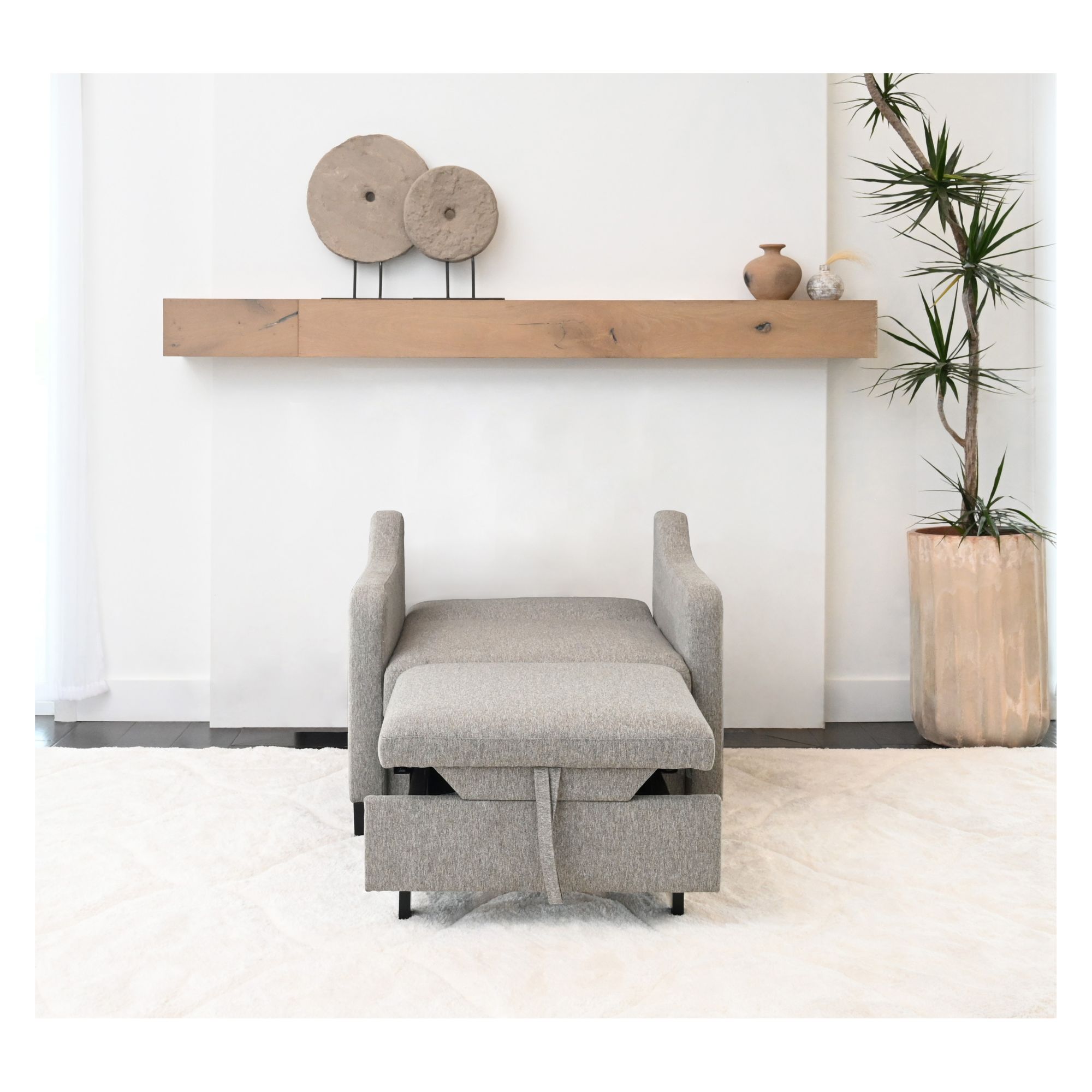 Gray discount sleeper chair