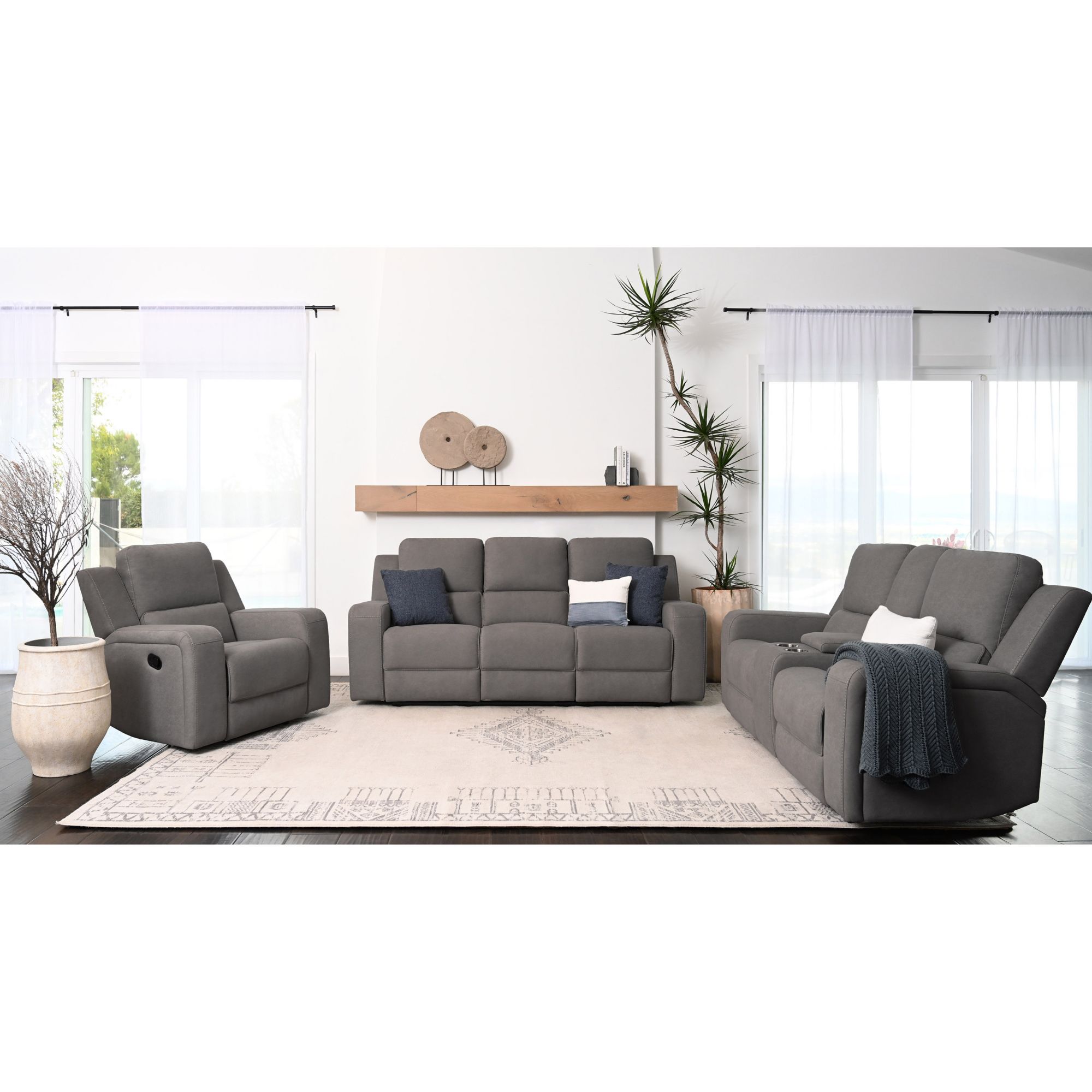 3 piece store reclining sofa