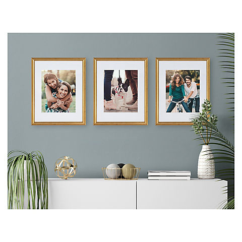 Kate and Laurel Adlynn Wall Picture Set of 4 Frame Set - Gold