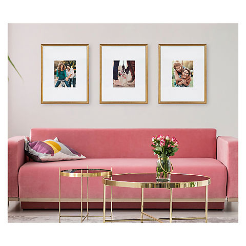 Kate and Laurel Adlynn Wall Picture Set of 3 Frame Set - Gold