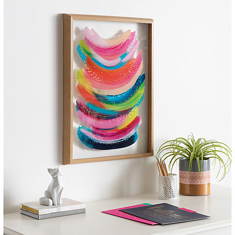 Kate and Laurel Blake Bright Abstract Framed Printed Glass Art By Jessi Raulet