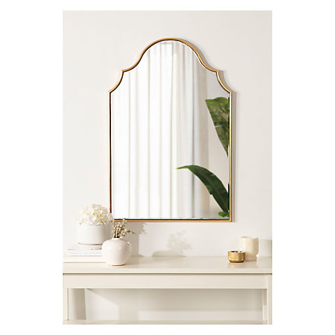 Kate and Laurel Leanna Modern Arched Wall Mirror - Gold