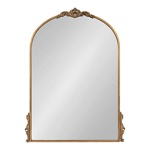 Kate and Laurel Myrcelle Traditional Arched Mirror - Gold